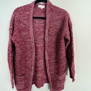 Poof Excellence Maroon Women's Cardigan